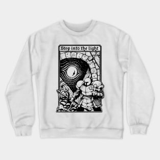 Step into the light / white Crewneck Sweatshirt